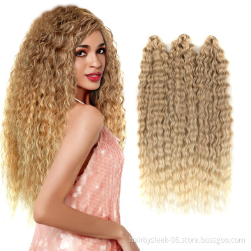 Loose Deep Wave Hair Bundles Super Long Synthetic Curly Wave Twist Crochet Synthetic Braiding Hair Extensions Ariel In Russia